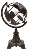 Globe antik bronz asztali lámpa földgömb dizájnnal – vintage stílus Mauro Ferretti