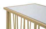 Esmée arany design konzolasztal tükrös asztallappal 120 cm Konzolasztal Mauro Ferretti