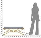 Camila arany színű dohányzóasztal 110 cm Asztal Mauro Ferretti
