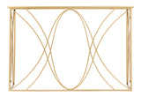Arany színű design konzolasztal tükrös üveglappal 120 cm Konzolasztal Mauro Ferretti