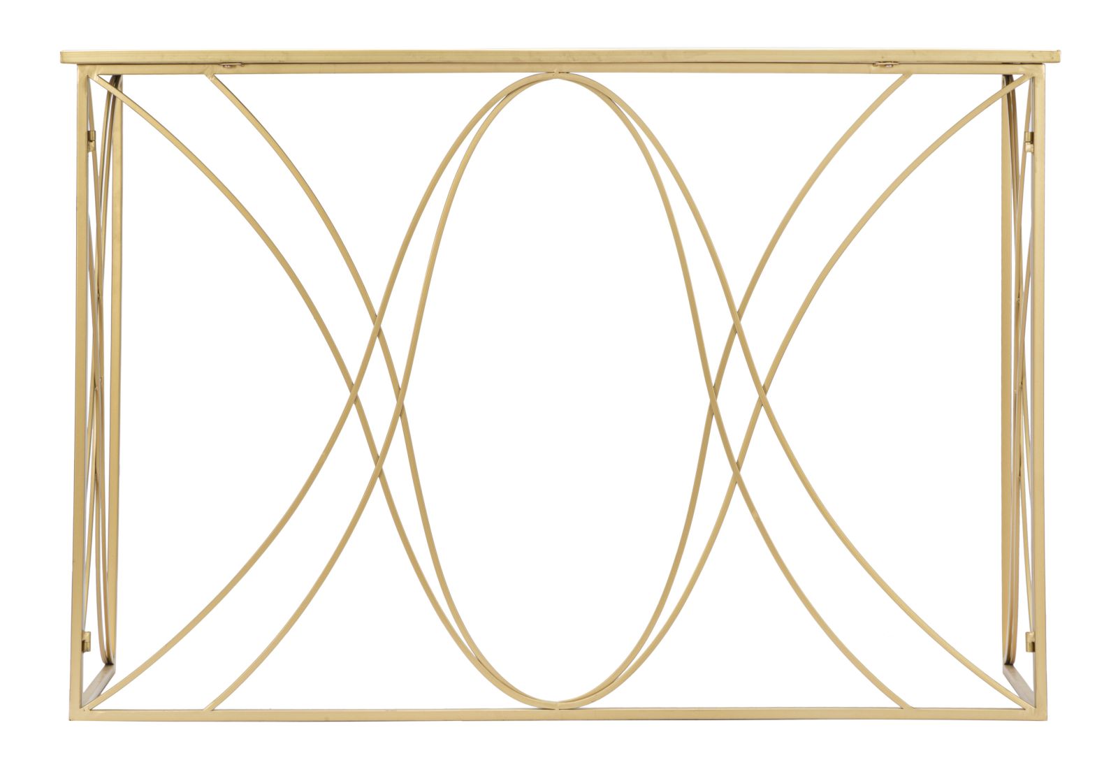 Arany színű design konzolasztal tükrös üveglappal 120 cm Konzolasztal Mauro Ferretti