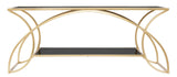 Stylines arany színű dohányzóasztal 110 cm Asztal Mauro Ferretti