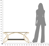 Stylines arany színű dohányzóasztal 110 cm Asztal Mauro Ferretti