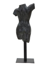 Antik fekete női torzó szobor talapzaton 50 cm Dekorációs figura Mauro Ferretti