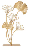 Arany ginkgo levél dekoráció álló 26X11,5X44,5 cm Dekorációs figura Mauro Ferretti