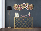 Anaïs arany színű design konzolasztal márvány lappal Konzolasztal Mauro Ferretti