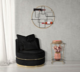 Maëlle modern fekete design fotel arany dekorral Fotel Mauro Ferretti