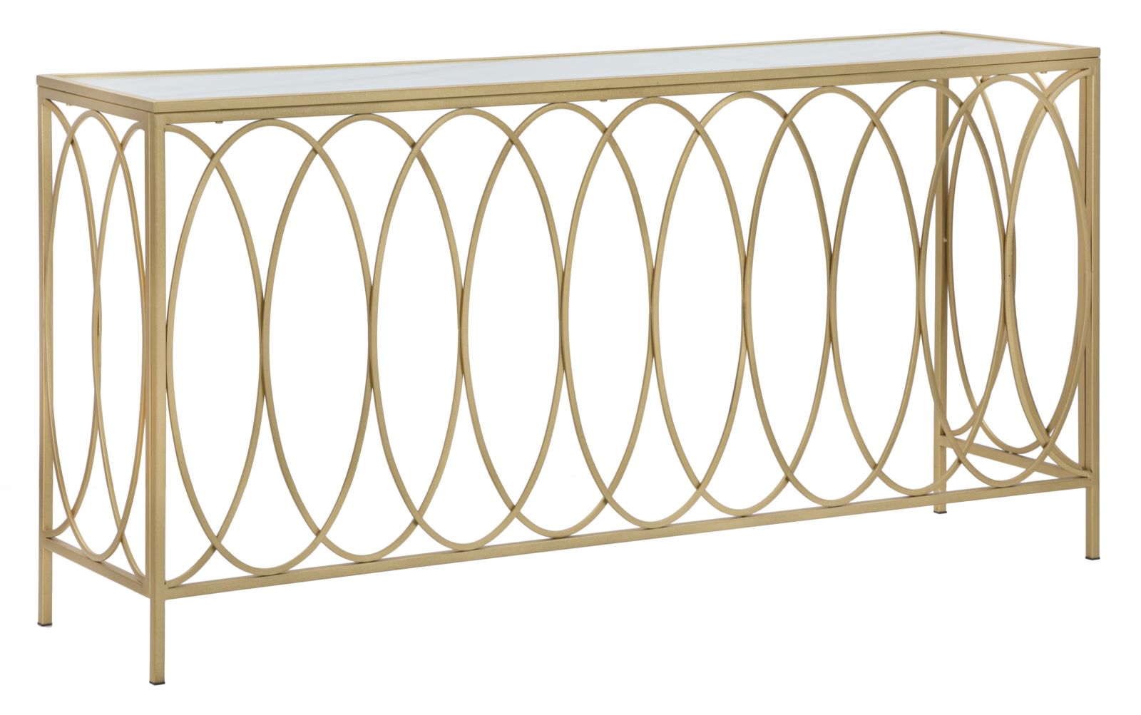 Lilou arany színű design konzolasztal 160 cm Konzolasztal Mauro Ferretti