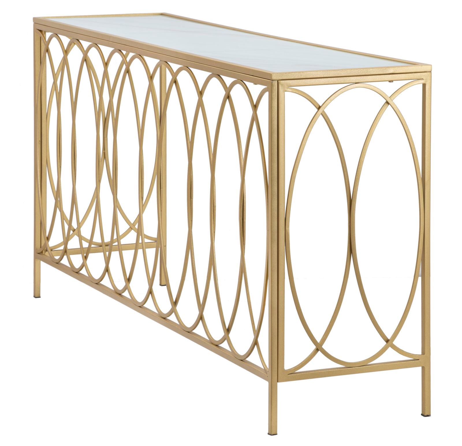 Lilou arany színű design konzolasztal 160 cm Konzolasztal Mauro Ferretti