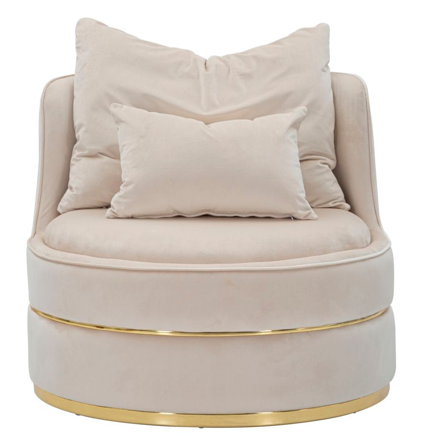 Solange Modern design fotel arany lábazattal Fotel Mauro Ferretti