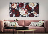 Virágos Falikép Vörös és Fehér Peóniákkal – Vászonkép 150×76 cm Falikép Mauro Ferretti
