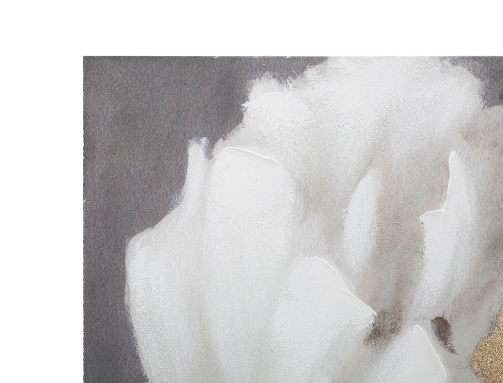 Fehér–Arany Virágos Falikép – Elegáns Vászonkép 80×100 cm Falikép Mauro Ferretti