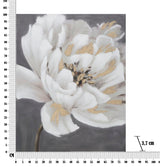 Fehér–Arany Virágos Falikép – Elegáns Vászonkép 80×100 cm Falikép Mauro Ferretti