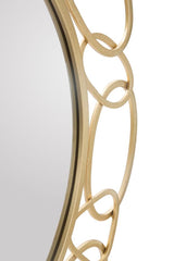CHAIN GOLD arany keretes fali tükör Ø 84X2 cm Fali tükör Mauro Ferretti