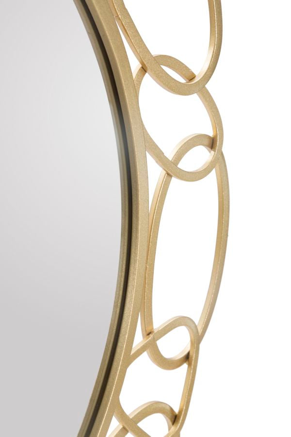 CHAIN GOLD arany keretes fali tükör Ø 84X2 cm Fali tükör Mauro Ferretti