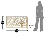 Arany színű design konzolasztal Életfa dekorral 141 cm Konzolasztal Mauro Ferretti