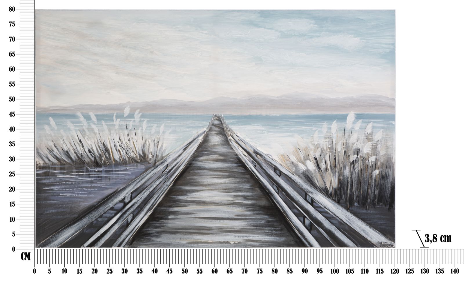 Tengerparti Stég Falikép – Modern Vászonkép 120×80 cm Falikép Mauro Ferretti