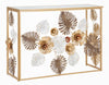 Design arany konzolasztal virágos 113X40X80 cm tükrös Konzolasztal Mauro Ferretti