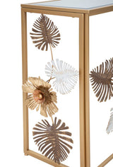 Design arany konzolasztal virágos 113X40X80 cm tükrös Konzolasztal Mauro Ferretti