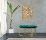 VERDE arany és zöld színű modern kerek ülőpad Ülőpad Mauro Ferretti