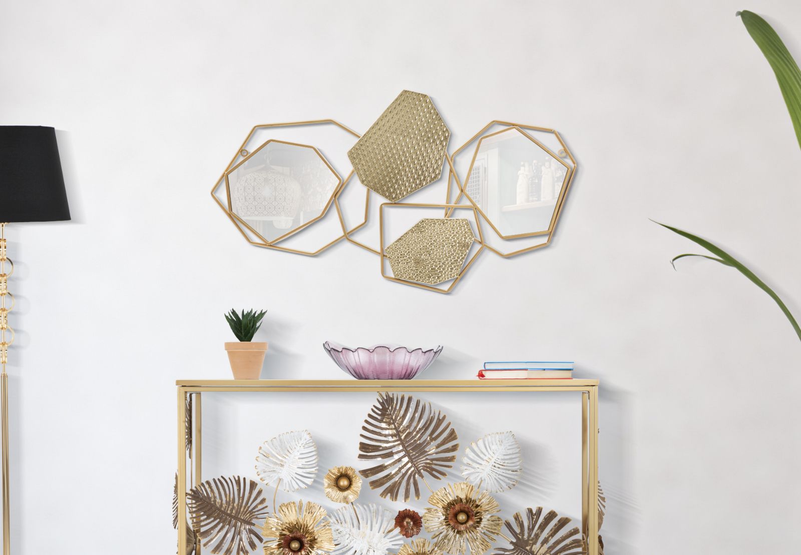 Modern fali tükör STONE 91X4X52 cm Fali tükör Mauro Ferretti