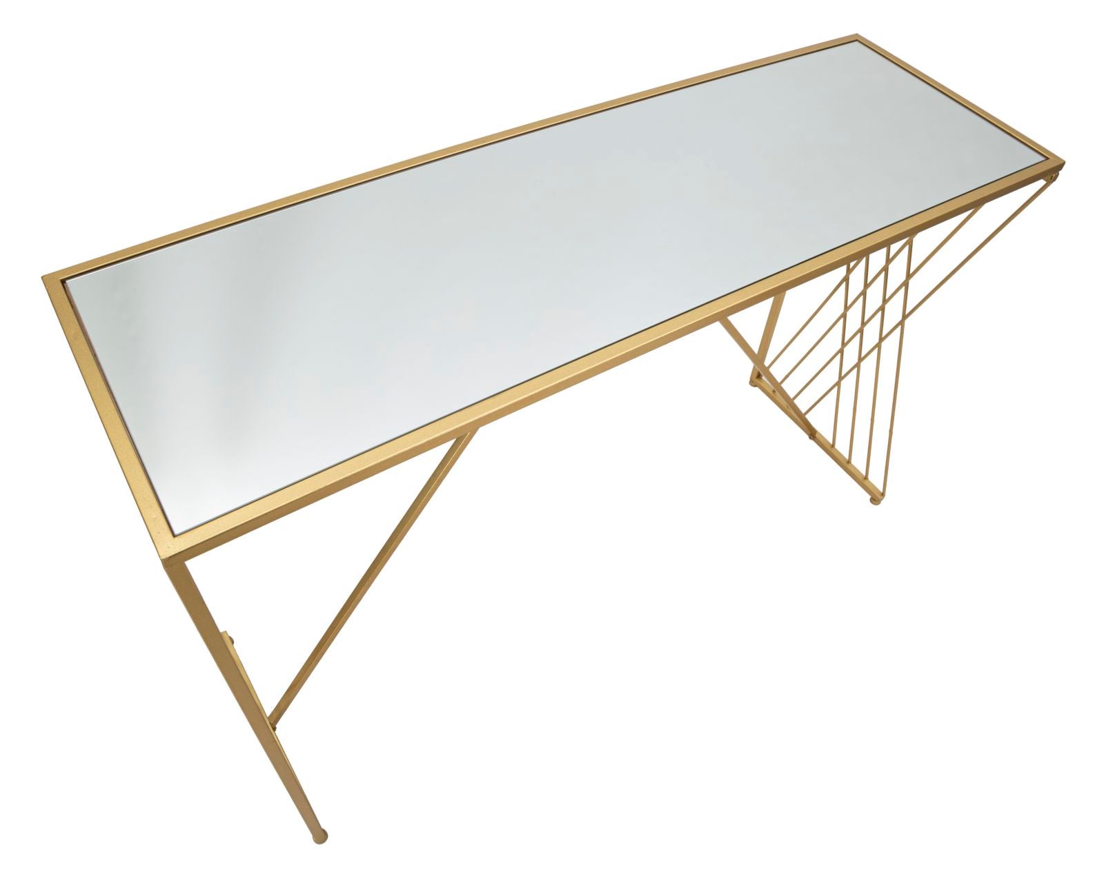 Aurora design arany konzolasztal 120X40X80 cm tükrös Konzolasztal Mauro Ferretti