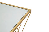 Aurora design arany konzolasztal 120X40X80 cm tükrös Konzolasztal Mauro Ferretti