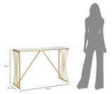 Aurora design arany konzolasztal 120X40X80 cm tükrös Konzolasztal Mauro Ferretti