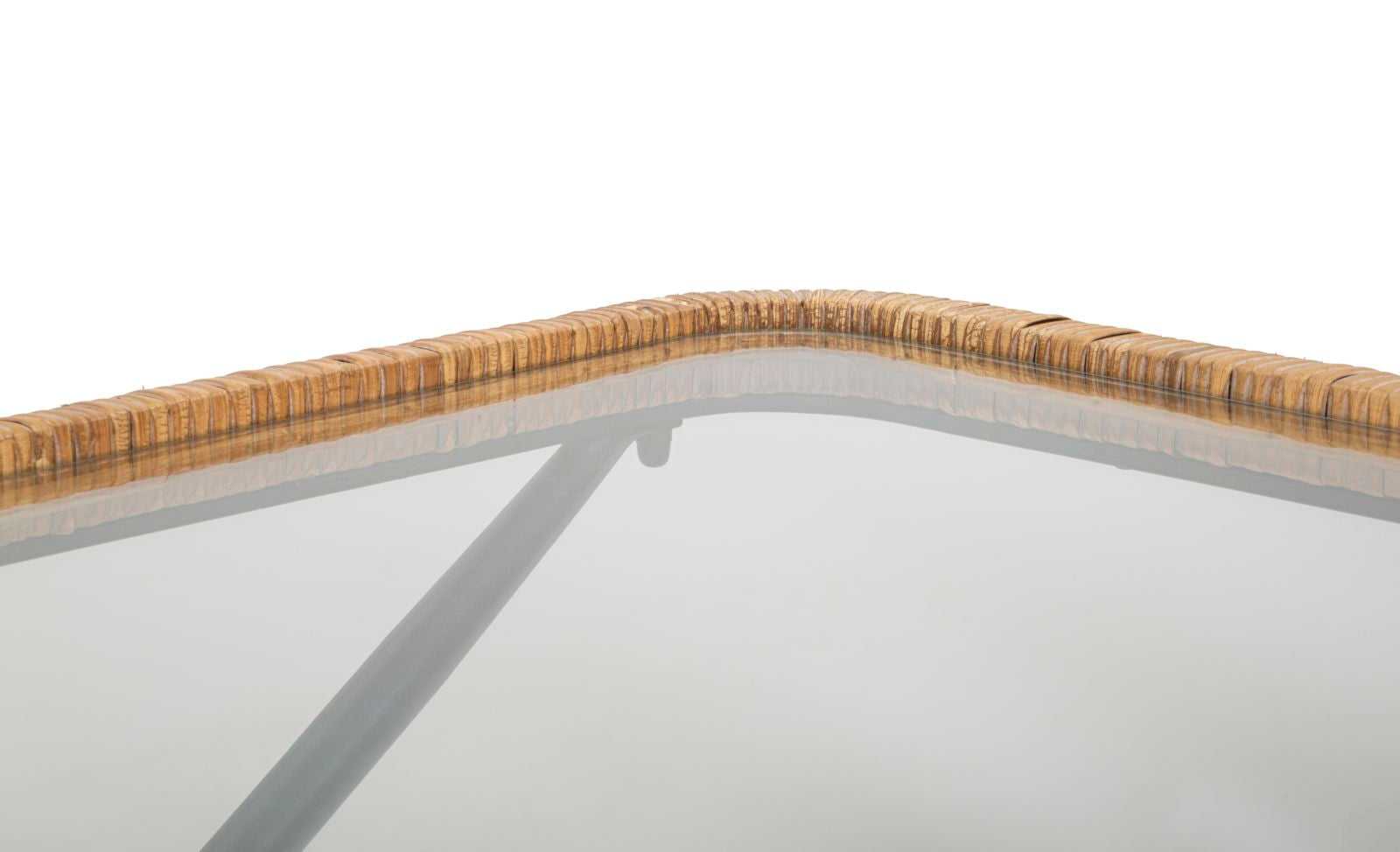 Modern dohányzóasztal Chromatique – barna rattan Dohányzóasztal Mauro Ferretti