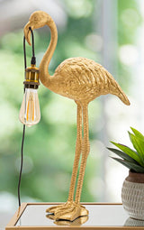 Arany flamingó asztali lámpa 59 cm