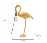 Arany flamingó asztali lámpa 59 cm