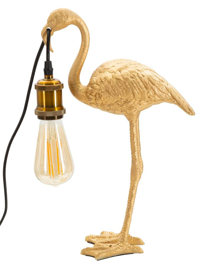 Golden Flamingo asztali lámpa – arany dekor 39 cm Mauro Ferretti