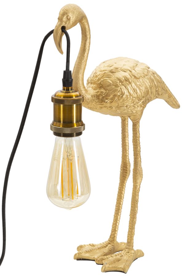 Golden Flamingo asztali lámpa – arany dekor 39 cm Mauro Ferretti