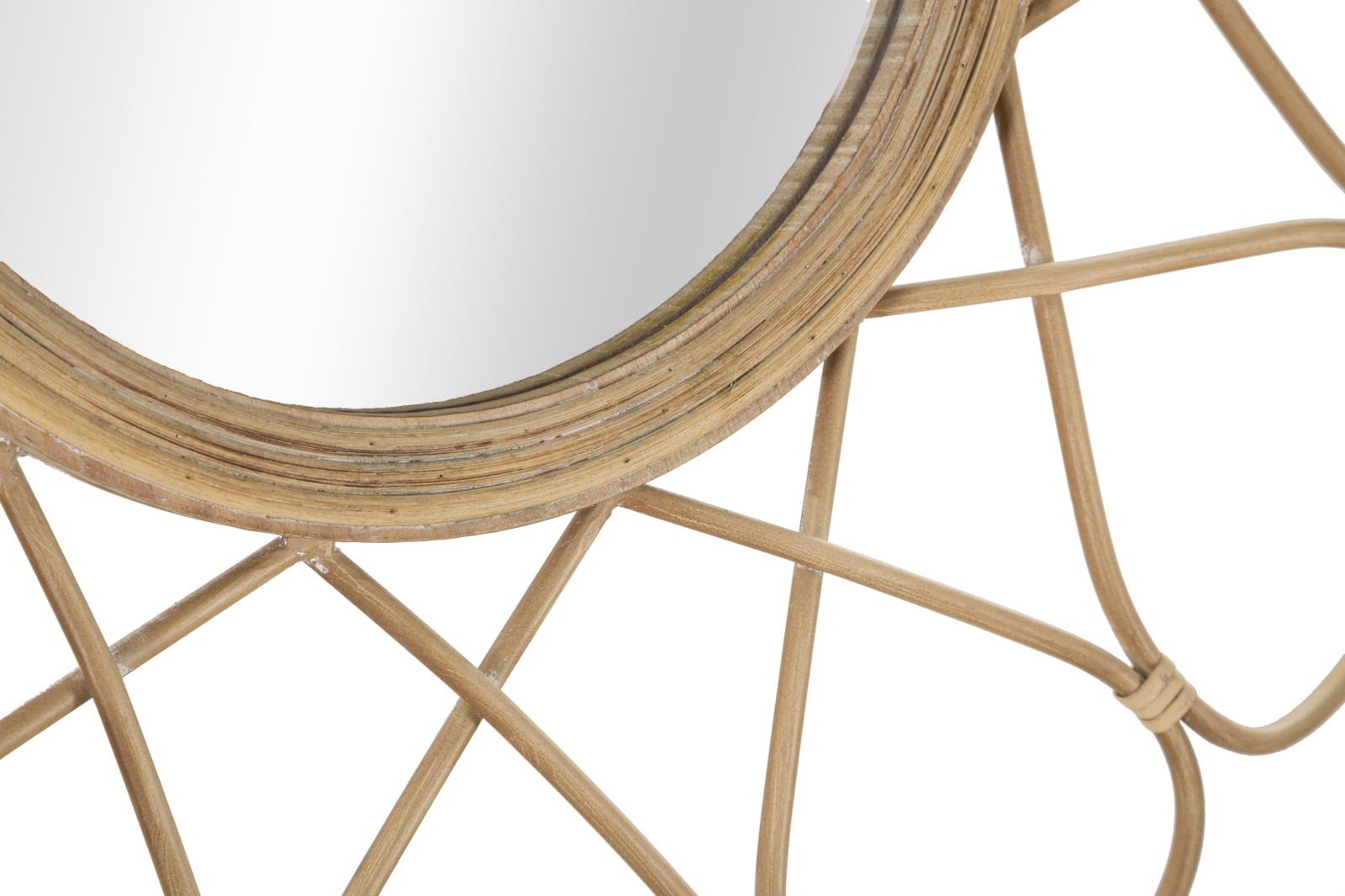 Modern fali tükör ALMERIA 65,5X3 cm rattan keret Fali tükör Mauro Ferretti