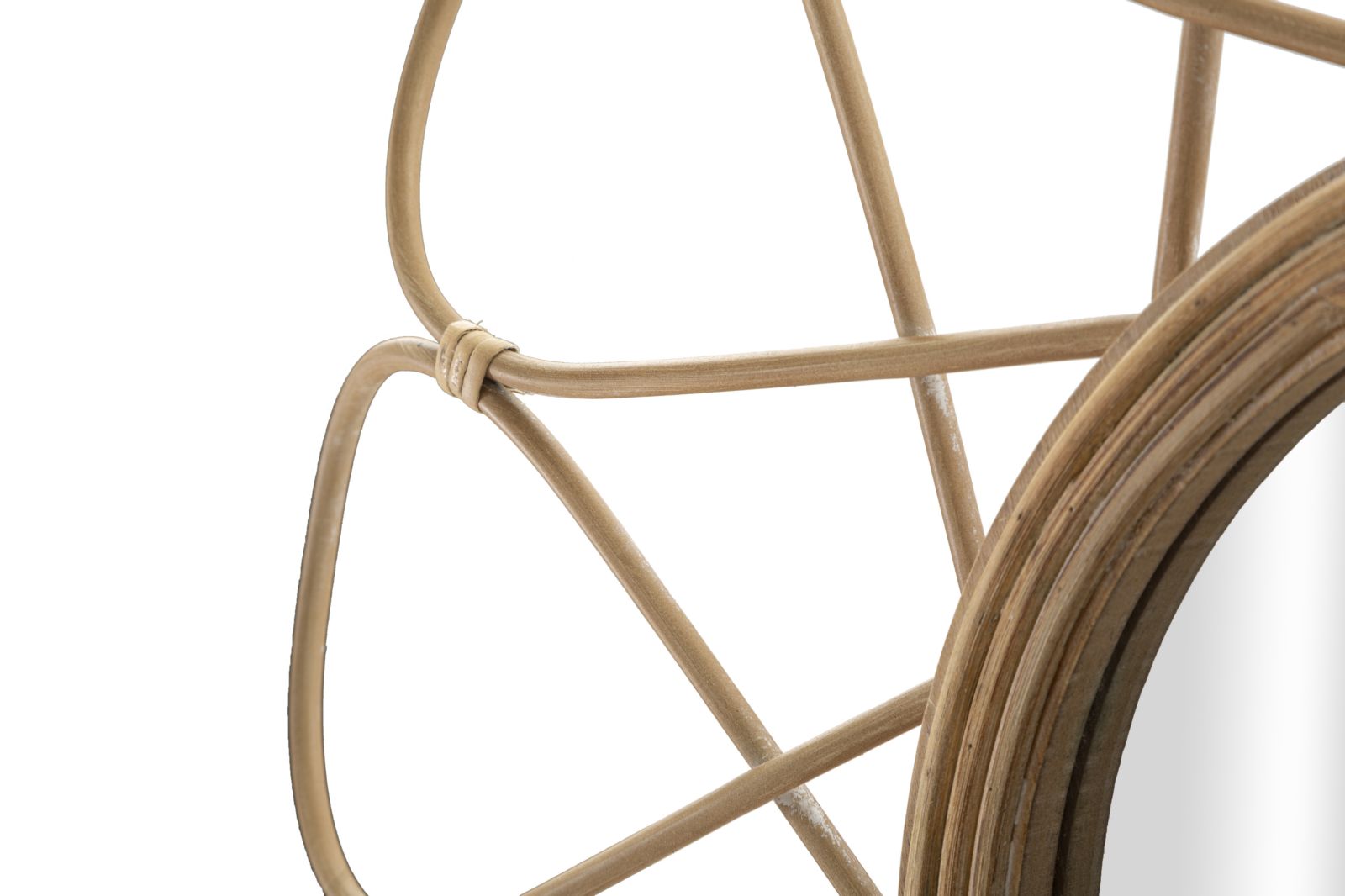 Modern fali tükör ALMERIA 65,5X3 cm rattan keret Fali tükör Mauro Ferretti