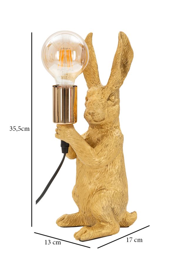 Arany nyuszi design asztali lámpa 35,5 cm