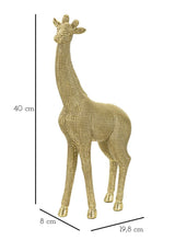 Elegáns arany zsiráf mondern dekoráció 19,8X8X40 cm Dekorációs figura Mauro Ferretti