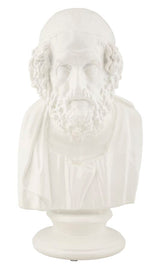 Klasszikus görög férfi mellszobor fehér 12,9X12,5X25 cm Dekorációs figura Mauro Ferretti
