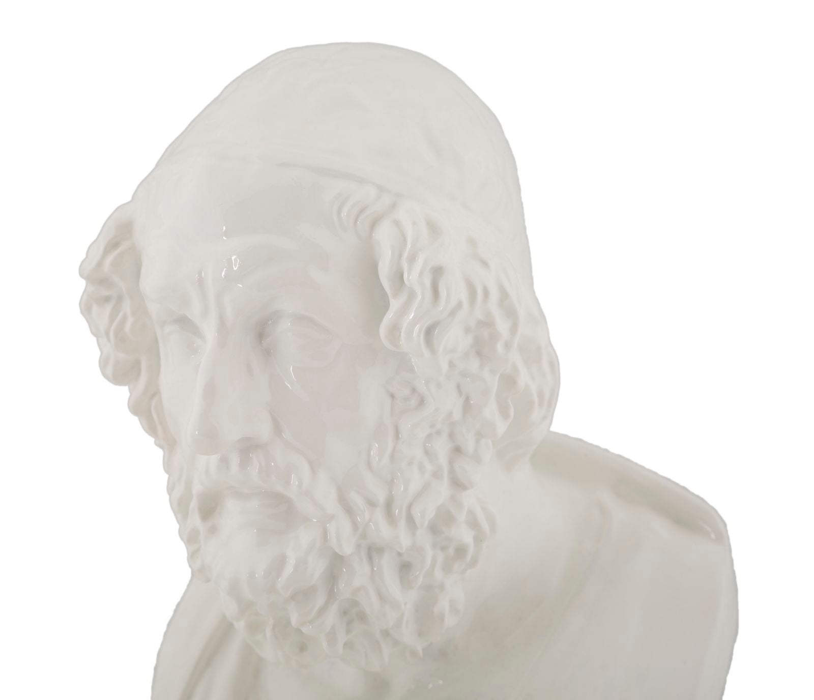 Klasszikus görög férfi mellszobor fehér 12,9X12,5X25 cm Dekorációs figura Mauro Ferretti
