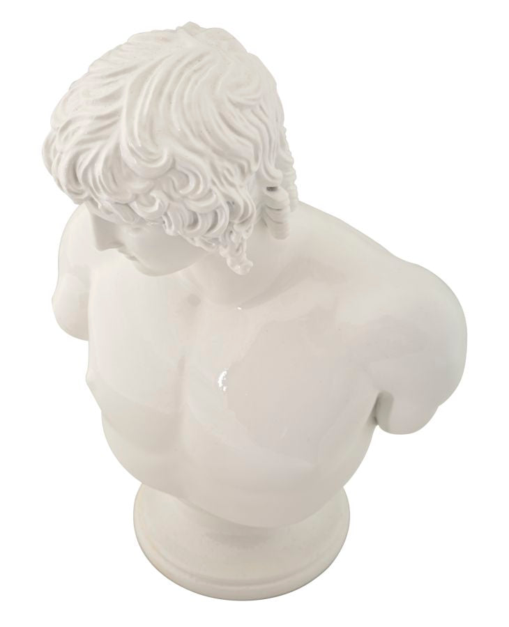 Görög stílusú fehér büszt dekoráció Dekorációs figura Mauro Ferretti