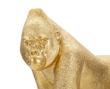 Arany gorilla szobor lépő pozícióban 29,7X11,5X21,8 modern dekoráció Dekorációs figura Mauro Ferretti
