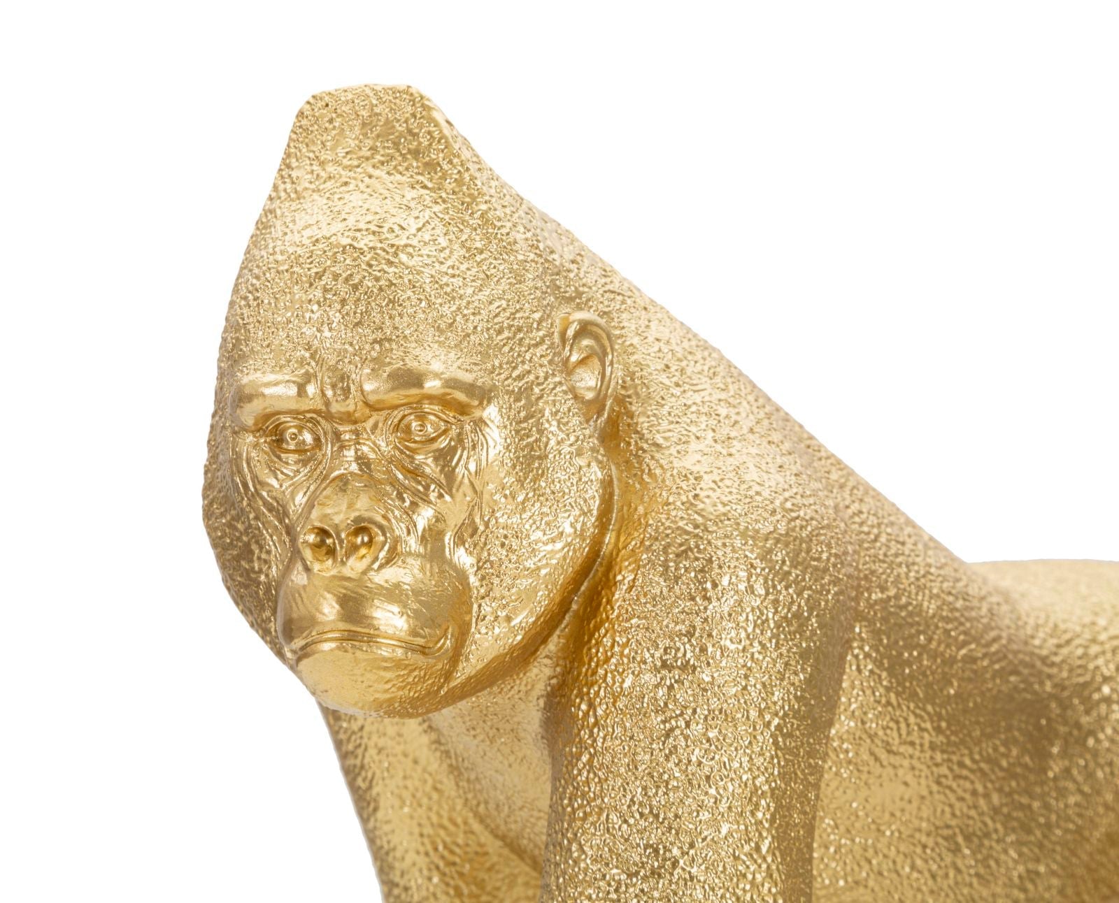 Arany gorilla szobor lépő pozícióban 29,7X11,5X21,8 modern dekoráció Dekorációs figura Mauro Ferretti