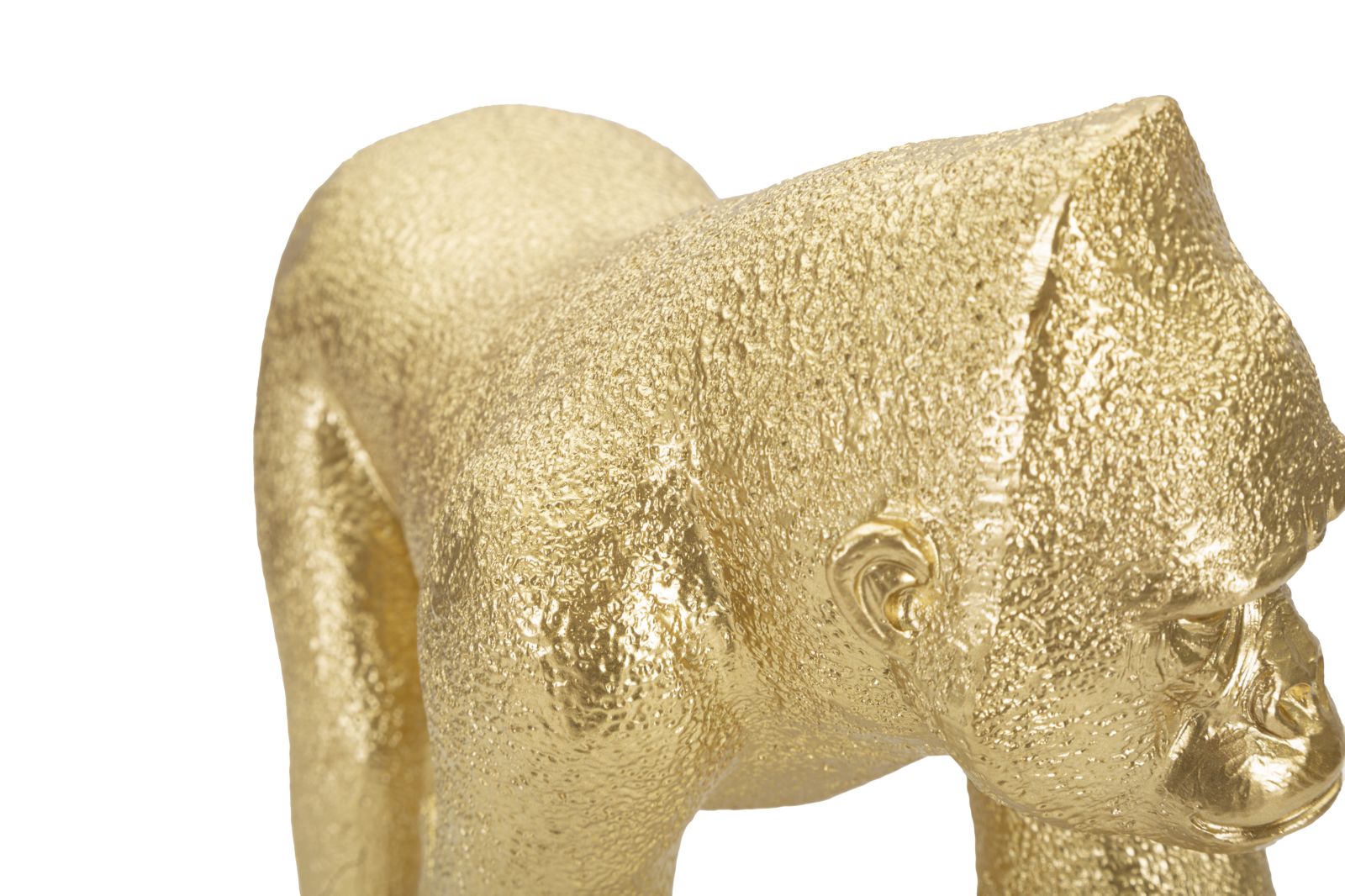Arany gorilla szobor lépő pozícióban 29,7X11,5X21,8 modern dekoráció Dekorációs figura Mauro Ferretti