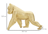 Arany gorilla szobor lépő pozícióban 29,7X11,5X21,8 modern dekoráció Dekorációs figura Mauro Ferretti