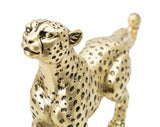 Arany gepárd szobor fekete foltokkal 33X7,7X19,5 cm Dekorációs figura Mauro Ferretti