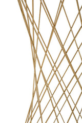 TOWER modern arany színű lerakóasztal tükrös üveglappal Ø 50X100 cm Modern lerakóasztal Mauro Ferretti