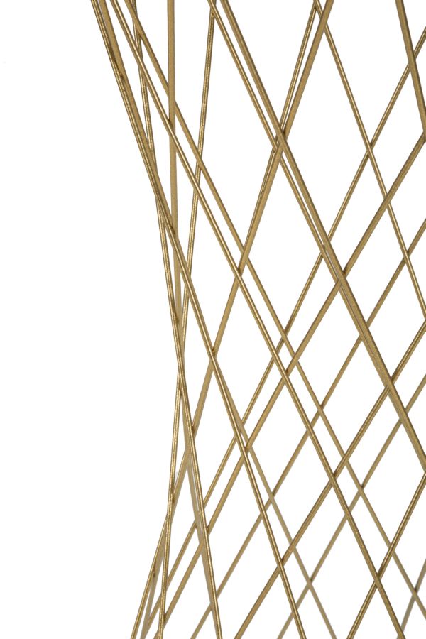 TOWER modern arany színű lerakóasztal tükrös üveglappal Ø 50X100 cm Modern lerakóasztal Mauro Ferretti