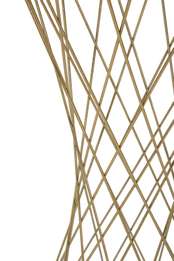 TOWER modern arany színű lerakóasztal tükrös üveglappal Ø 40X80 cm Modern lerakóasztal Mauro Ferretti