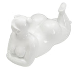 Fehér fekvő női szobor modern stílusban 32X12,5X16 cm Dekorációs figura Mauro Ferretti