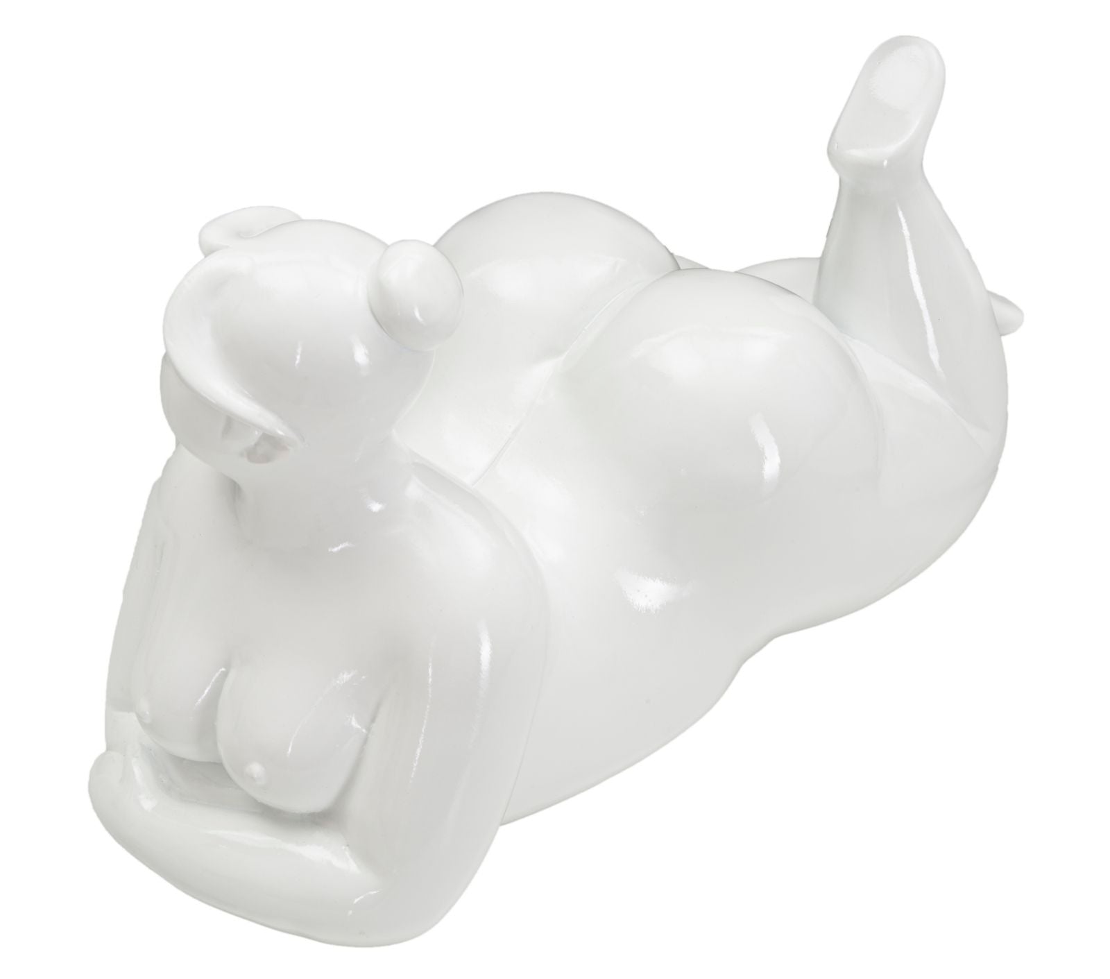 Fehér fekvő női szobor modern stílusban 32X12,5X16 cm Dekorációs figura Mauro Ferretti